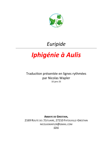 Iphigenie à Aulis